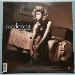 Madonna like a virgin vinyl with lyric sheet on dust cover 1984